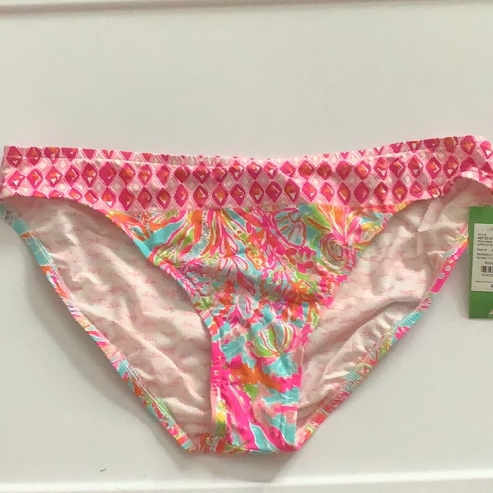 Lilly Pulitzer Scuba to Cuba Bikini Bottom, L, NWT